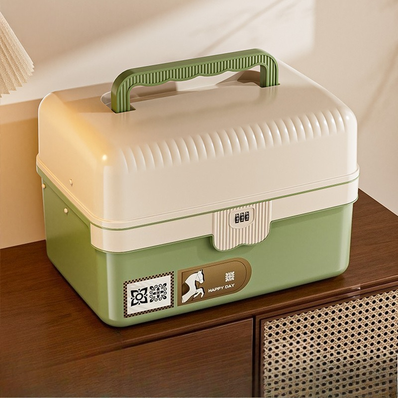 Medicine Cabinet Lock - Locked Large-capacity Medicine Box Household Password