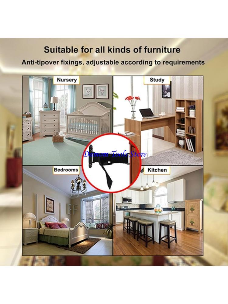 Earthquake Anchor Strap - 57BE Flexible Stainless Steel Furniture Security