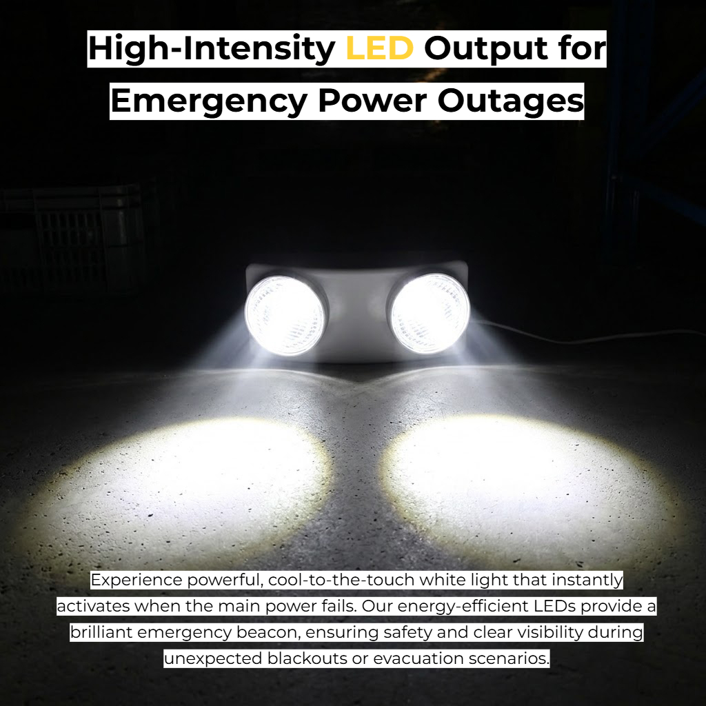 Dual-Head LED Emergency Light  - Power Outage Light recension och pris